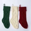 Large Size Knit Christmas Stocking Gift Bag Xmas Tree Hanging Ornament Home Party Indoor Decoration For Kids Candy Bag9966191