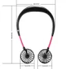 Hanging Neck Fan USB Rechargeable Neckband Lazy Neck Hands Hanging Dual Cooling Mini Fan Sport 360 Degree Rotating7009552