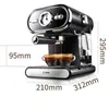 Macchina per caffè espresso semiautomatica Macchina per caffè all'italiana Visualizzazione domestica semiautomatica Controllo completo della temperatura 20BAR e così via