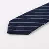 Linbaiway 6cm randig nackband för mäns rutig slipsad dräkt bowknots slipsar male bomull mager smala slipsar anpassade logo254q