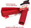 4 stks / set Kerstmis Koelkast Deur Handvat Covers Santa Snowman Keukenapparatuur Covers Koelkast Magnetron Afwasmachine Handvat Protector