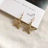 Stud Gaku Metal Style Ocean Wind Holiday Starfish Shell Pearl Boucles d'oreilles Vintage Ear Trendy Pendant1