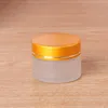 5 g / 5 ml 10 g / 10 ml cosmetische lege pot pot make-up gezicht crème container fles met zwart zilver goud deksel en binnenste pad HHE1398