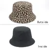 Women Leopard Print Bucket Comfortable Breathe Foldable Men Beach Flat Top Sun Fishing Hat high quality Flat Panama Hat Street1
