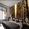 Floresta do outono papéis de parede decoração da parede de fundo paisagem pintura de parede moderno para sala de estar