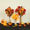 Decoración de mesa de calabaza para decoración de calabaza de hoja de arce de Halloween 3 estilos para decoración de interiores de Halloween T3I51132