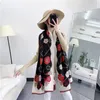 Autumn Winter Cashmere Sconhef Women Designer Douplesididididided Camellia Print Blanket Schenves Ladies Shawl and envolve My202619515902