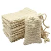 2020 paquet de 30 sachets de savon en sisal naturel exfoliant porte-savon économiseur de poche organisation de stockage de cuisine