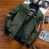 Men Pilot Bomber Jacket Pocket Army Green Both Side Wear Mens Flight Jackets Male Windbreaker Streetwear Clothing,GA415