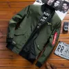 Männer Pilot Bomber Jacke Tasche Armee Grün Beide Seiten Tragen Herren Flieger Jacken Männlichen Windjacke Streetwear Kleidung, GA415