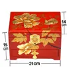 Scatola cinese in legno laccato con serratura Decorazione portaoggetti Contenitore per gioielli regalo di nozze a 3 strati Cassetto per orologio da trucco