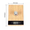 5KG / 1G Keukenschaal Bamboe LED Display Elektrische Wegen Voedsel Dieet Gewicht Balance Wood Scale Cooking