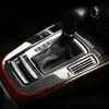 For Audi A4 A5 Q5 Interior Accessories Carbon Fiber Car Center Control Gear Shift Panel S Element Decorative Sticker Trim Cover237O