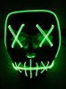 Masque effrayant d'Halloween, masque de déguisement à LED, fil EL, éclairage pour fête du Festival d'Halloween, pour hommes, femmes et enfants, JK2009PH