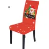 Christmas Stretch Chair Cover Merry Xmas Spandex Chair Cover Christmas New Year Elastic Chair Covers Hotel Restaurant Decoration