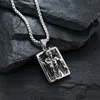 Pendant Necklaces Stainless Steel Evil Man In The Mirror Horror Necklace Vintage Gothic Punk Rock Biker Men Jewelry For Him13833132