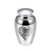 45x70mm aluminiumlegering Angel Wings Cremation Urn Ashes Keepsake Mini Funeral Urns With Pretty Package Bag