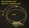 NOUVEAU Personnaliser Bracelet de cheville en acier inoxydable 1980 à 2000 Année de naissance spéciale Numéro personnalisé Bracelet de cheville Bracelet à breloques Meilleur ami Cadeaux
