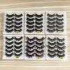 3D Mink Wimper Valse Wimpers Set 5 Paren Dramatische Zachte Natuurlijke Dikke Fake Wimper Extension Cross Faux Eyelashes Make-up wimpers DHL gratis