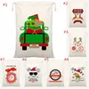 38 Style Christmas gifts drawstring bags cotton cloth Bundle pocket printed Canvas bag Children's Xmas gift bagT9I00575