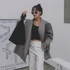 casual grey blazer women