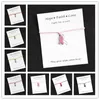 Whole Hope Pink Ribbon Breast Cancer Awareness Charms Wish Card Charm Bracelet For Women Men Girls Friendship Gift 1pcs lot1282Z