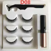 3 Paar falsche Wimpern, magnetische Wimpern mit Eyeliner und Pinzette, flüssiges Eyeliner-Make-up-Set, wiederverwendbar, wasserdicht, langlebig