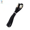 1m 3,5 mm hane M/M Flat Fabric Stereo Audio Aux Auxiliary Car Aduio Cable Cord för PC Mp3 Adapter MP3