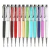 22 kleuren Crystal Ballpoint Pen Diamond Stationery Ballpen Office School Promotie Geschenkring Hanger Kralen Nacklace Custom Logo