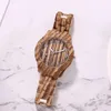 2020 Fashion Casual Hout Vrouwen Horloges Jurk Horloge voor Vrouwen Montre Femme Dame Quartz Horloge Relogio Feminino1170i