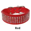 Rhinestone Кожа ошейники Bling Diamante Кристалл шипованной Собака Pet Ошейники 2inch Wide для среднего Большой Собаки Pitbull