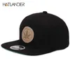 [HATLANDER] Cappellino snapback in cotone solido acero berretto hip-hop a tesa piatta da donna berretto da baseball da esterno osso gorras berretti e cappelli da uomo