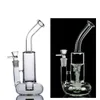 Hosahs Heady Glass Water Pipe Tornado Bong Percolator Beaker Bongs Bent Neck Recycler Dab Rig med 18mm sk￥l