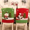 Kerst Stoel Achterkant Santa Claus Hoed Kerstdecoratie voor thuis Nieuwjaars Decor Xmas Decoratie DHL gratis verzending