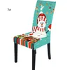 Julsträckt stol täcke god jul spanex stol täcke jul nyår elastiska stol täcker hotell restaurang dekoration