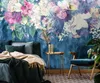 2020 personnalisé rétro simple 3D Fond d'écran mural de style européen Chambre Salon fleur Fond mur Décoration d'intérieur