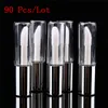 90 pièces 1.2ml bouteilles vides brillant à lèvres Tubes conteneur clair baume conteneurs organiser rouge à lèvres bouteilles rechargeables