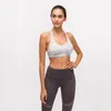 L83 Vackra rygg yoga kläder bh kvinna stötsäker körning träning gym topp andas fitness skjorta sport Vest3453028