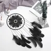 Black Dreamcatcher Handmade Wind Chimes Room Diy Hanging Pendant Feather Bead Dream Catcher Home Wall Art Hangings Decorations3298070