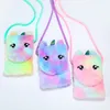 Unicorn плюшевые кошельки сумки для детей Crossbody мультфильм кошелек монеты для детей малыш младенца единорог чучела мешок мессенджер сумка маленькая девочка