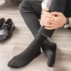 10 Pairslot Männer Bambus Faser Socken Kompression herbst Lange schwarz Business Casual Mann Kleid Socke Geschenke Plus Größe 4346 2009249119622