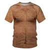 Lustiges 3D-Muskel-T-Shirt für Männer, Sommer, kurzärmelig, Fitness-T-Shirt, coole Streetwear, 3D-Druck, gefälschtes Muskel-T-Shirt, 3D-Bauch-Tops, männlich YJL554