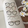 Ny Ankomst Stora ögon Rund Design Revival Optisk Glasögon Plastram med Full Metal Legs Mode Kvinnor Glasögon Partihandel