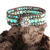 Mode Boho perles Bracelet bijoux coloré pierre naturelle amitié perlée Wrap Bracelets livraison directe