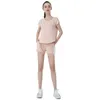 Cors Solid Sports Top Top Feminino de ioga Camiseta curta Camiseta respirável Tops de secagem rápida Esporte Blush Fitness Clothing