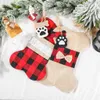 Beliebte Weihnachtsschmuck Weihnachtssocken Geschenktüte Gabion Bone Pet Weihnachten dekorative Socken Großhandel Europa und Amerika 2021 Neujahr