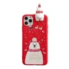 Niedliche 3D-Puppen-Cartoon-Weihnachtsmann-Rentier-Baum-weiche Handyhülle für iPhone 11 Pro Max XR 8 Plus Cover 2020 Weihnachtsgeschenk