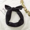 Сплошной цвет Baby Girl моды оголовье малышей Осень Зима Hairband мягкие ленты для волос Резинка Hairbows 9 цветов M2709