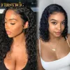 Deep Wave Wig Human Hair Pruiken Curly Short Bob Braziliaan voor zwarte vrouwen HD Full Frontal Water Wave Nat en Gavy Lace Front WIG1400922