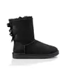 Hot Sell Aus U3280-G5062 Bow Stijl Dames Snowboots Bowknot Houd Warm Korte Mini Boot Womens Booties Winterschoenen Gratis Verzending